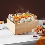 Fried Food Display Stand Manufacturer - OEM/ODM Heat Lamp Wood Tray