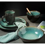 Ceramic Tableware Set Manufacturer - OEM/ODM Peacock Green Bowl Plate