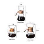 Coffee Pot Manufacturer - OEM/ODM Glass Pour Over Wood Neck