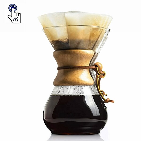 Coffee Pot Manufacturer - OEM/ODM Glass Pour Over Wood Neck