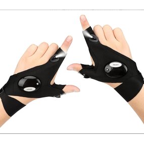 LED Flashlight Gloves Manufacturer - USB Rechargeable Two Finger Gloves