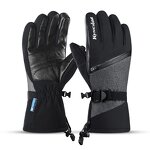 Winter Sports Gloves Supplier - Waterproof Leather Touch Screen Ski Gloves