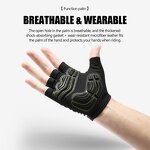 Cycling Gloves Supplier - Half Finger Microfiber Anti-Slip MTB Gloves