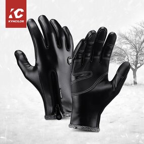 Cycling Gloves Supplier - Fashion Black Touchscreen Waterproof Gloves