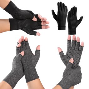 Arthritis Gloves Factory - Fingerless Polyester Spandex Compression Gloves
