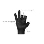 Fishing Gloves Supplier - 3-Fingerless Waterproof SBR Fabric Gloves