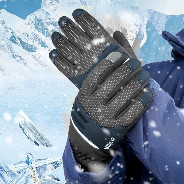Outdoor Winter Ski Gloves Supplier - Waterproof Velvet Warm Snowboarding Gloves