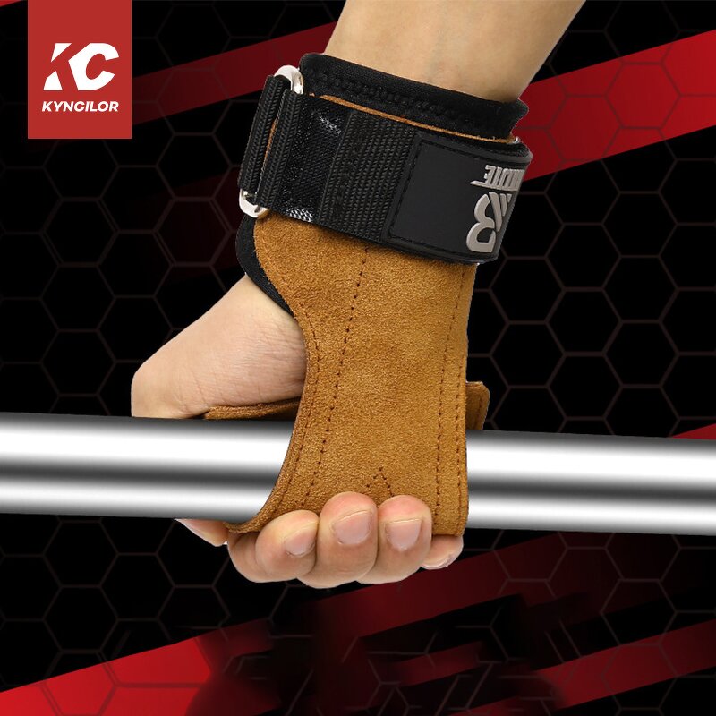 Weightlifting Gloves Factory - Leather Palm Protect Gym Grips