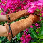 Garden Gloves Manufacturer - Thorn Proof Leather Pruning Gauntlet Gloves