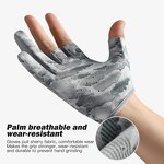 Fishing Glove Supplier - Three-Fingerless Anti-Slip UV Protection Mittens