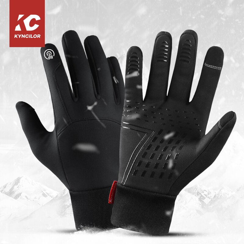 Bike Riding Gloves Manufacturer - Winter Silicone Touchscreen Cycling Gloves