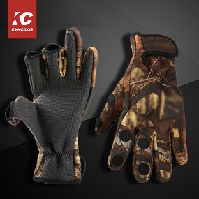 Hunting Gloves Manufacturer - Unisex Camouflage 3 Cut Finger Winter Gloves