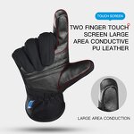 Winter Sports Gloves Supplier - Waterproof Leather Touch Screen Ski Gloves