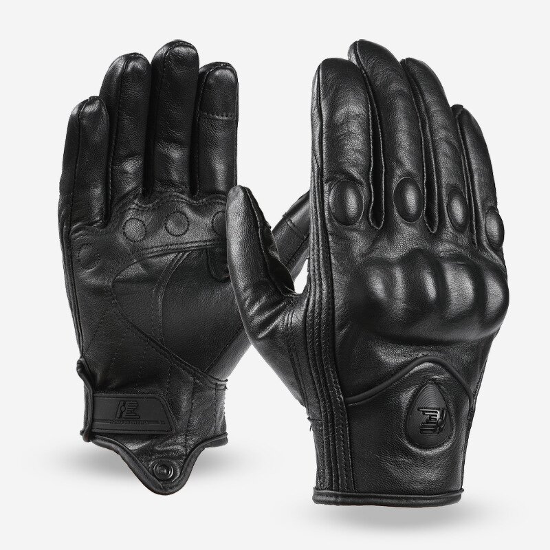 Leather Motorcycle Glove Manufacturer - Vintage Genuine Leather Racing Glove