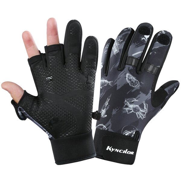 Fishing Gloves Factory - Winter 3 Cut Finger Waterproof Sports Gloves