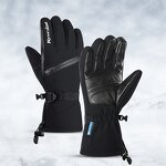 Winter Sports Gloves Supplier - Waterproof Leather Touch Screen Ski Gloves