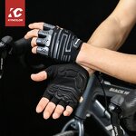 Cycling Gloves Supplier - Half Finger Microfiber Anti-Slip MTB Gloves