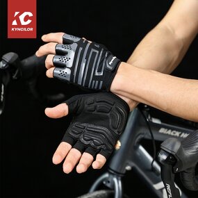 Cycling Gloves Supplier - Half Finger Microfiber Anti-Slip MTB Gloves