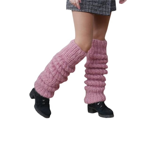 Mohair Leg Warmers Factory - Bulk Solid Color Long Knee-high
