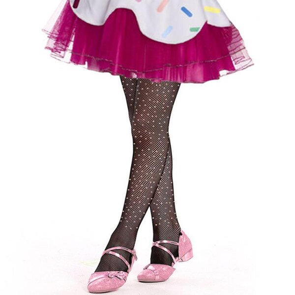 Kids Tights Manufacturer - OEM Fishnet Sparkle Rhinestone