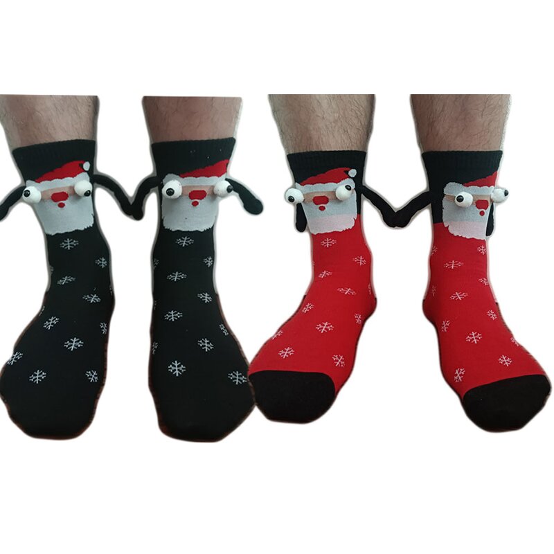 Couples Socks Supplier - Custom Magnetic Arms Christmas