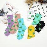 Crew Socks Factory - Bulk Frog Mushroom Jacquard Design
