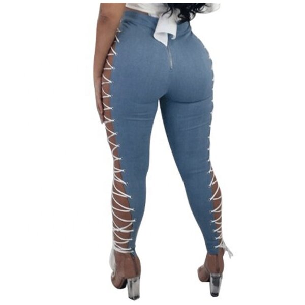 Leather Leggings Factory - Bulk Side Lace up Gothic Punk