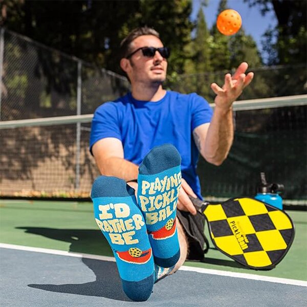 Funny Socks Factory - Bulk Pickleball Playing Print