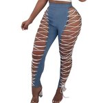 Leather Leggings Factory - Bulk Side Lace up Gothic Punk