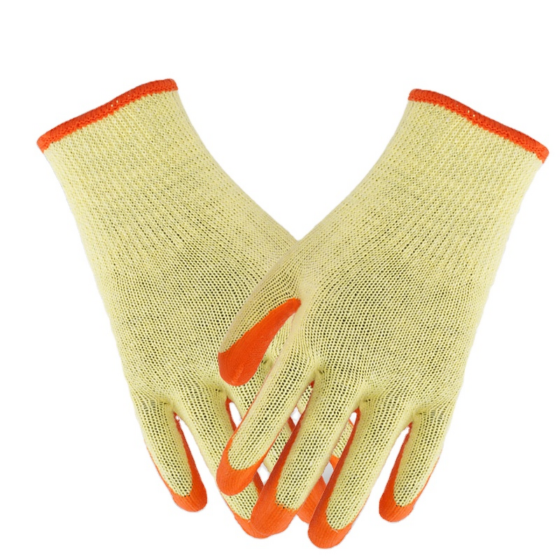 Knitted Rubber Gloves Factory - Anti-Slip Grip & Logo Printing