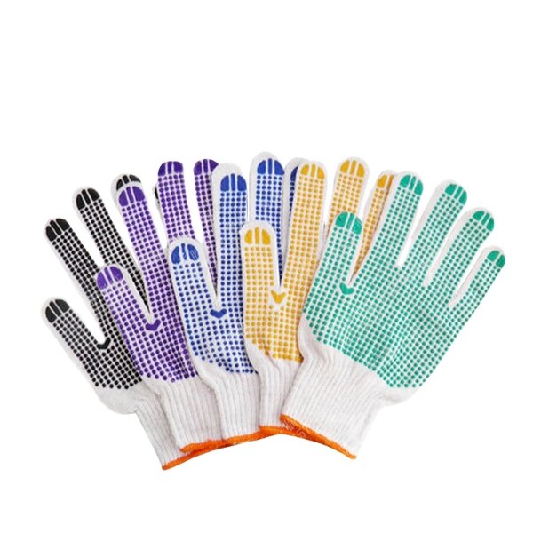 Black Nylon PVC Gloves Manufacturer - Non-Slip Wear Resistant Elastic
