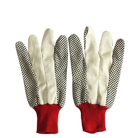 Safety Industrial Gloves Manufacturer - PVC Dotted Palm Cotton Wholesale