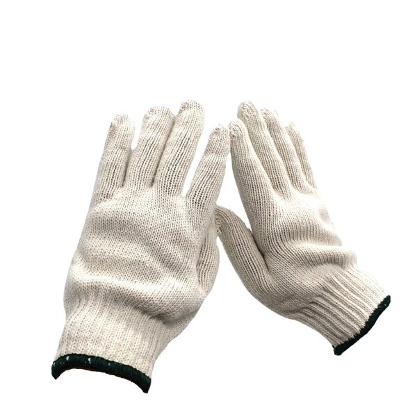 Durable Cotton Thread Gloves Supplier - Thickened Dark Green Edge