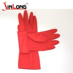 Red Latex Cleaning Gloves Manufacturer - 55cm Long Household for Kitchen