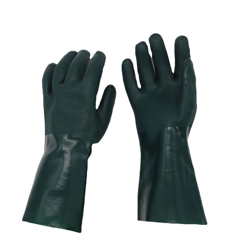 Oil Resistant Long Sleeve Gloves Supplier - Smooth PVC with Cotton Liner