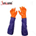 PVC Industrial Gloves Supplier - Long Sleeve Oil Waterproof Fishing