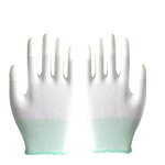 EN388 Safety Work Glove Supplier - White Knit Nylon PU Palm Dipped