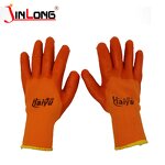 Latex Rubber Coated Gloves Factory - Orange Nylon Working 13gauge