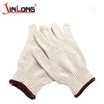 White Cotton Knitted Gloves Factory - 500g Wear Resistant Dotted
