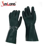 Oil Resistant Long Sleeve Gloves Supplier - Smooth PVC with Cotton Liner