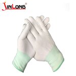 EN388 Safety Work Glove Supplier - White Knit Nylon PU Palm Dipped