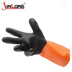 Oil Resistant PVC Gloves Factory - Interlock Lining Long Sleeve Industry