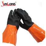 Oil Resistant PVC Gloves Factory - Interlock Lining Long Sleeve Industry