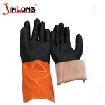 Oil Resistant PVC Gloves Factory - Interlock Lining Long Sleeve Industry