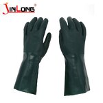 Oil Resistant Long Sleeve Gloves Supplier - Smooth PVC with Cotton Liner