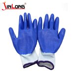 Nitrile Gloves Supplier - Red Yarn Black Rubber Nylon Non-slip