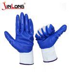 Nitrile Gloves Supplier - Red Yarn Black Rubber Nylon Non-slip