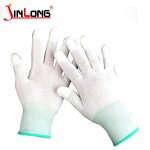 EN388 Safety Work Glove Supplier - White Knit Nylon PU Palm Dipped