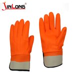 PVC Dip Gloves Manufacturer - Thick Cotton Orange Protective Winter