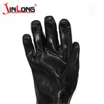 Oil Resistant PVC Work Glove Supplier - Fully Dipped Black Chemicals